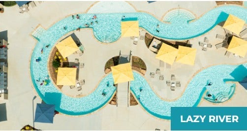 Walking distance from The Sol Club Lagoon and The Retreat Lazy River Amenity Villages.