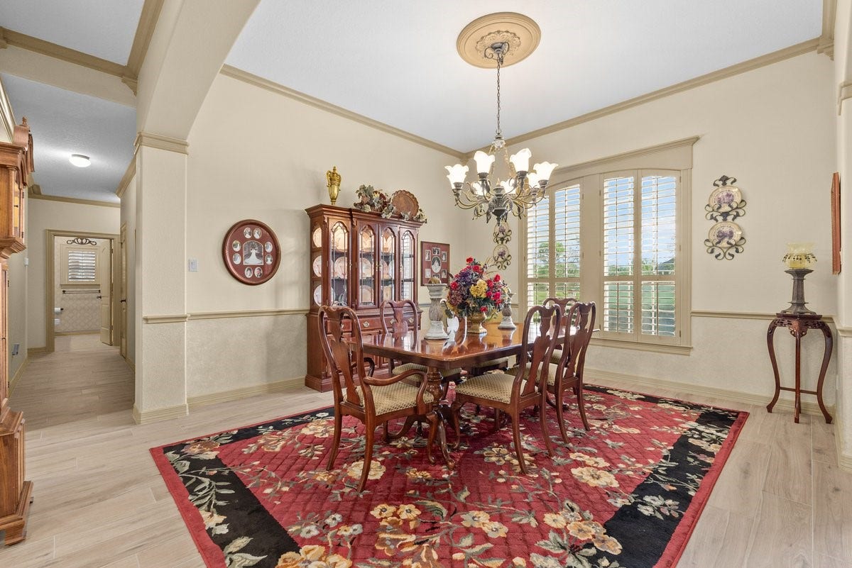 1303 China Grove Drive, Rosharon, TX 77583 Breakfast area with a view.