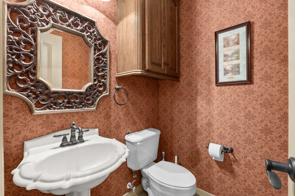 1303 China Grove Drive, Rosharon, TX 77583 Hall half bath for guest.