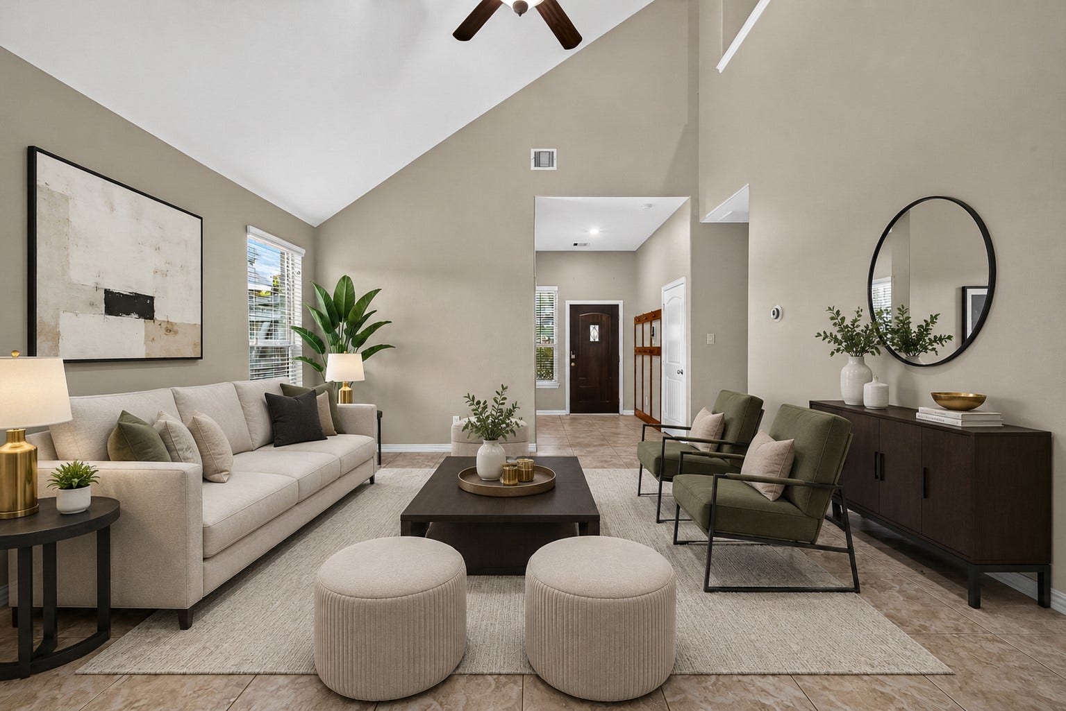23010 Tindarey Falls Lane, Katy, TX 77493 Downstairs Living Room *virtually staged