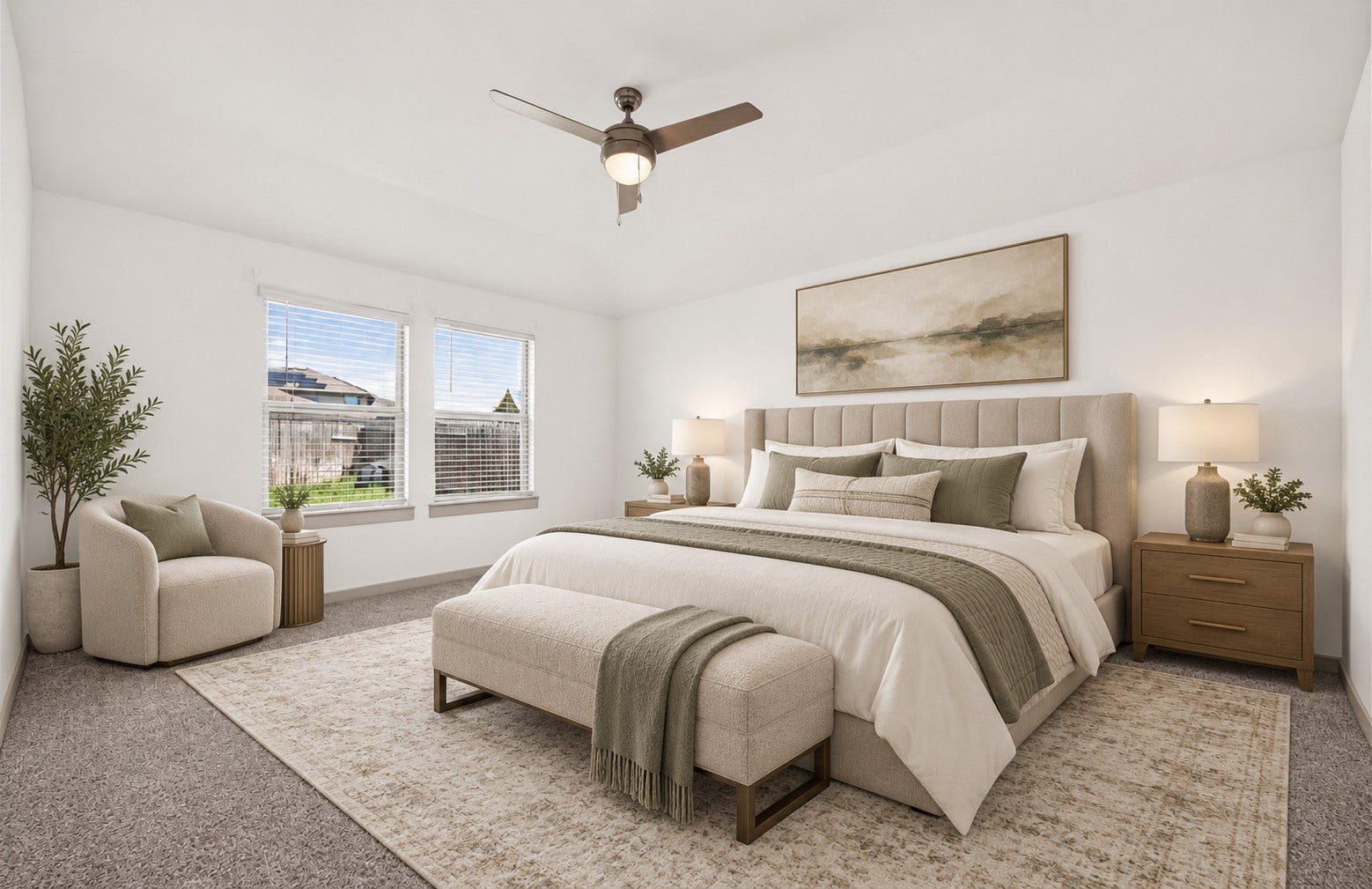 3943 Canyon Shore Lane, Missouri City, TX 77459 Master bedroom - virtual staging