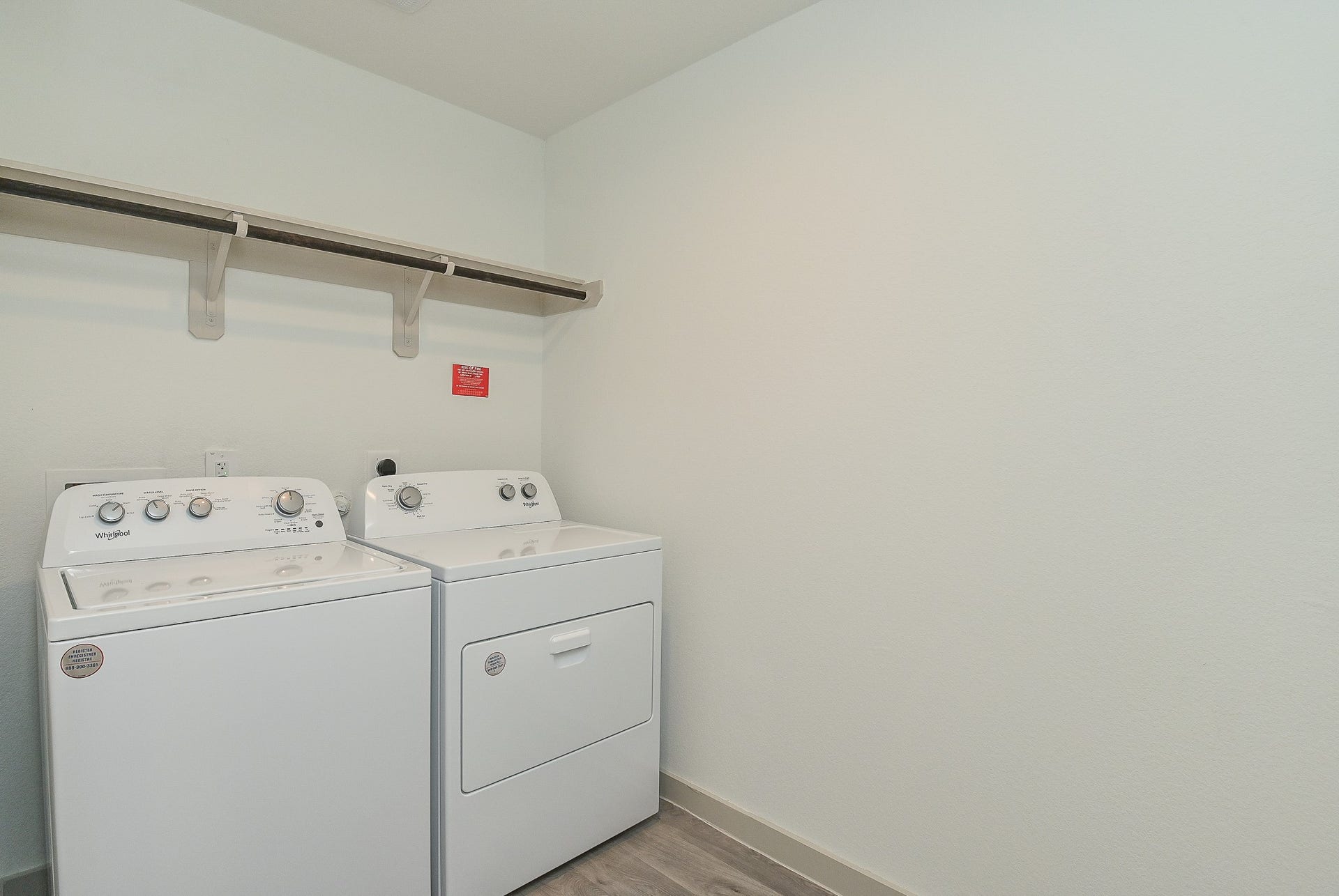 Washer and dryer included