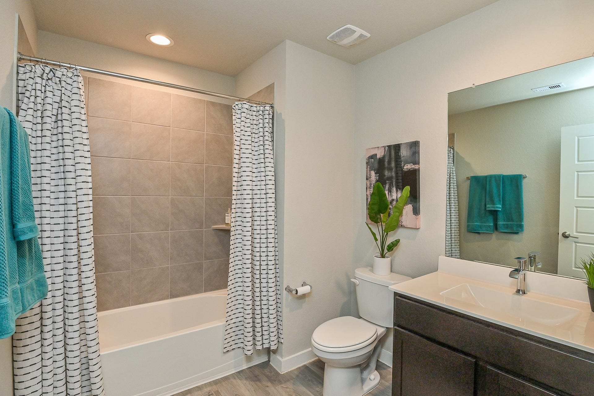 Guest bathroom. ***Photo of furnished model***