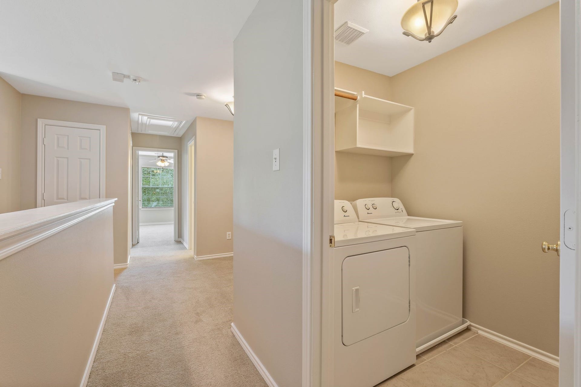 50 Leafstalk Court, The Woodlands, TX 77382 laundry upstairs includes full size washer and dryer, included in price, all new HVAC included in price, brand new paint throughout, new fence, new backyard pavers, exemplary schools