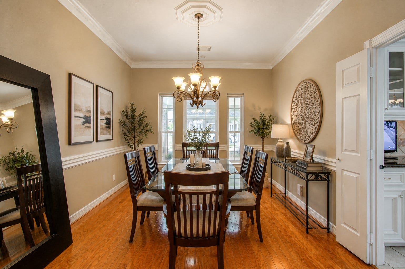 Another view from the hallway into the formal dining room