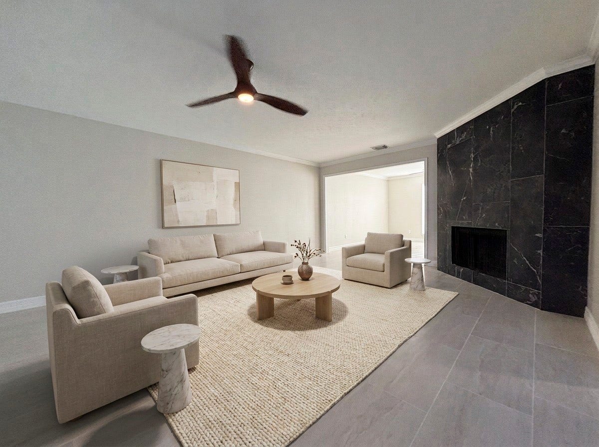 2106 Cherry Hills Drive, League City, TX 77573 Family room (Virtually staged).