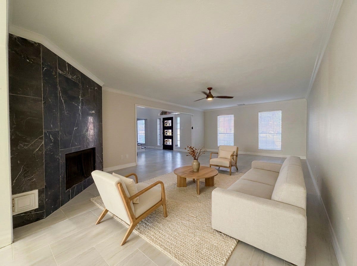 2106 Cherry Hills Drive, League City, TX 77573 Family room (Virtually staged).