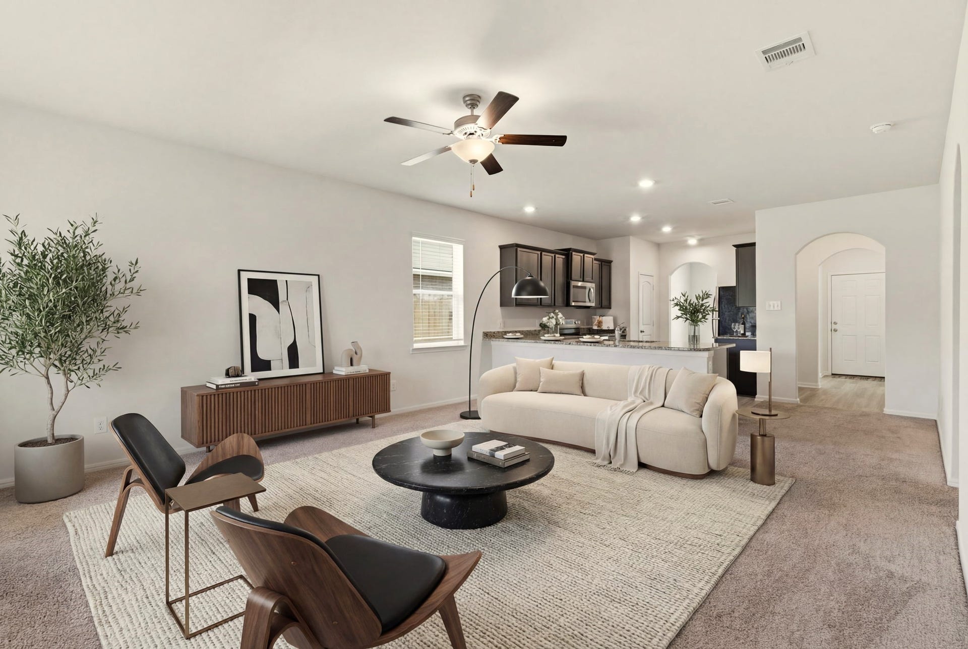 2136 Mule Ridge Drive, Katy, TX 77493 Living area. Virtual Staging.