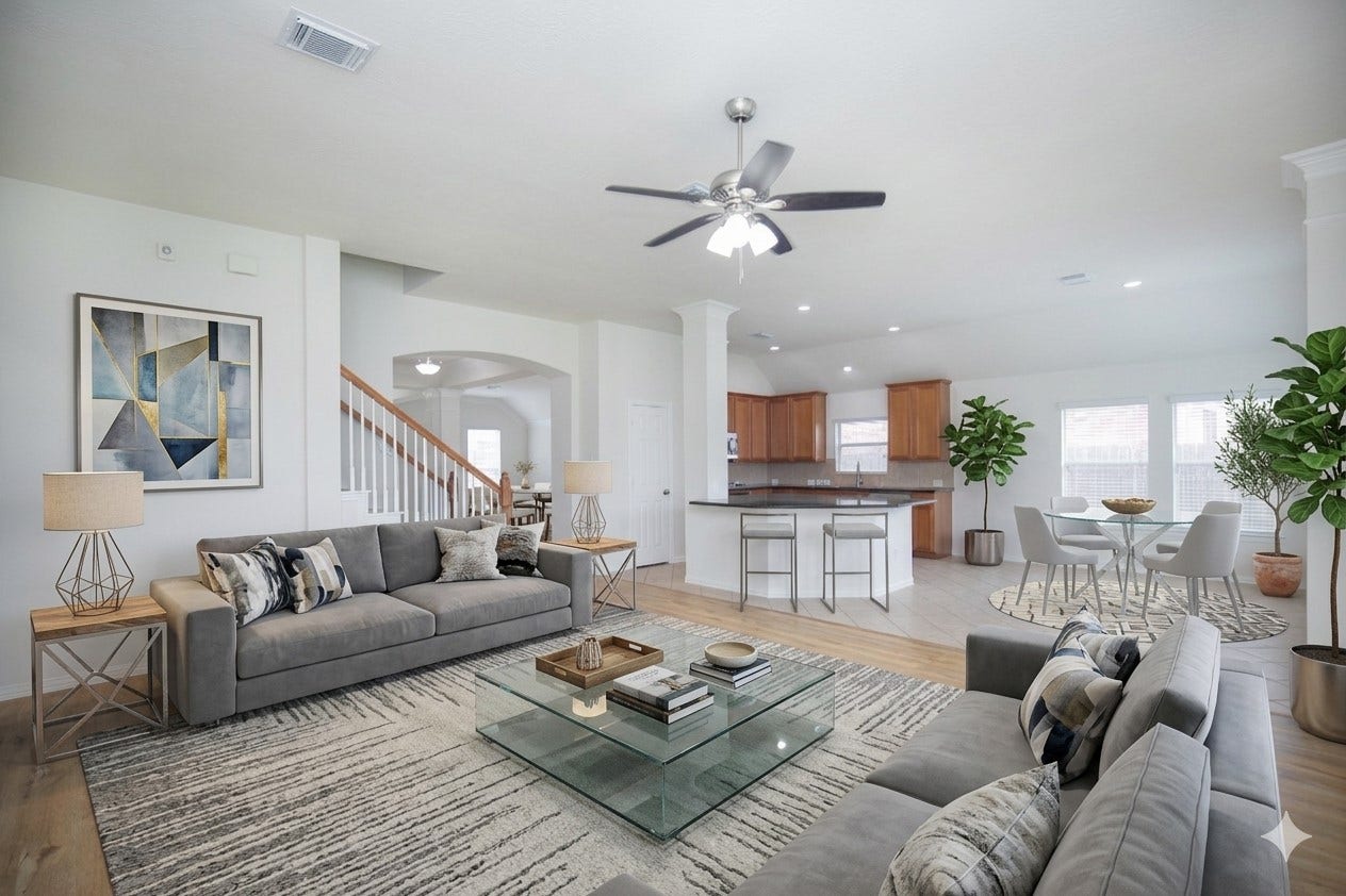 8802 Rocky Knoll Lane, Rosenberg, TX 77469 Open spacious island Kitchen to family room, breakfast area