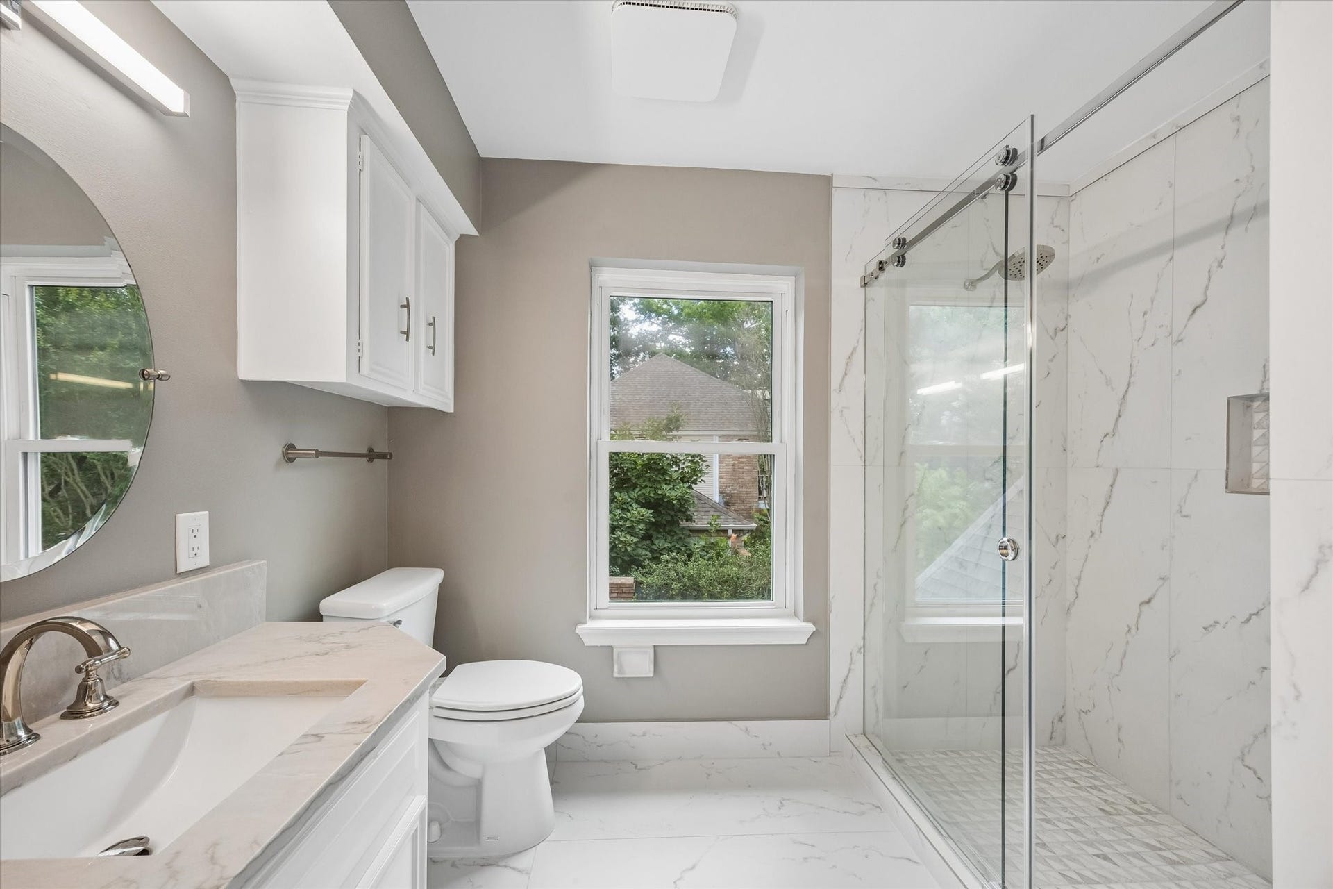 20111 Hardwidge Court, Katy, TX 77450 PRIMARY BATH - Full renovation! brand new tile, shower, updated vanity and fixtures!