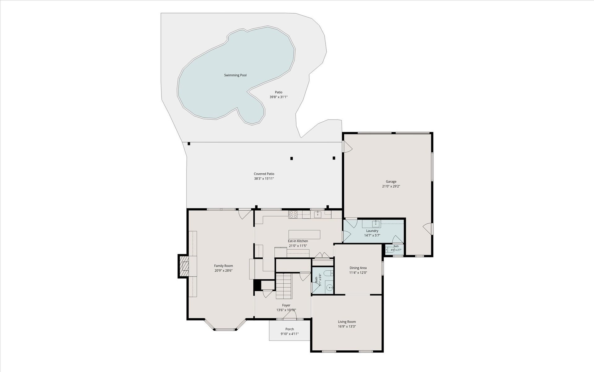20111 Hardwidge Court, Katy, TX 77450 First Floor - Floor Plan