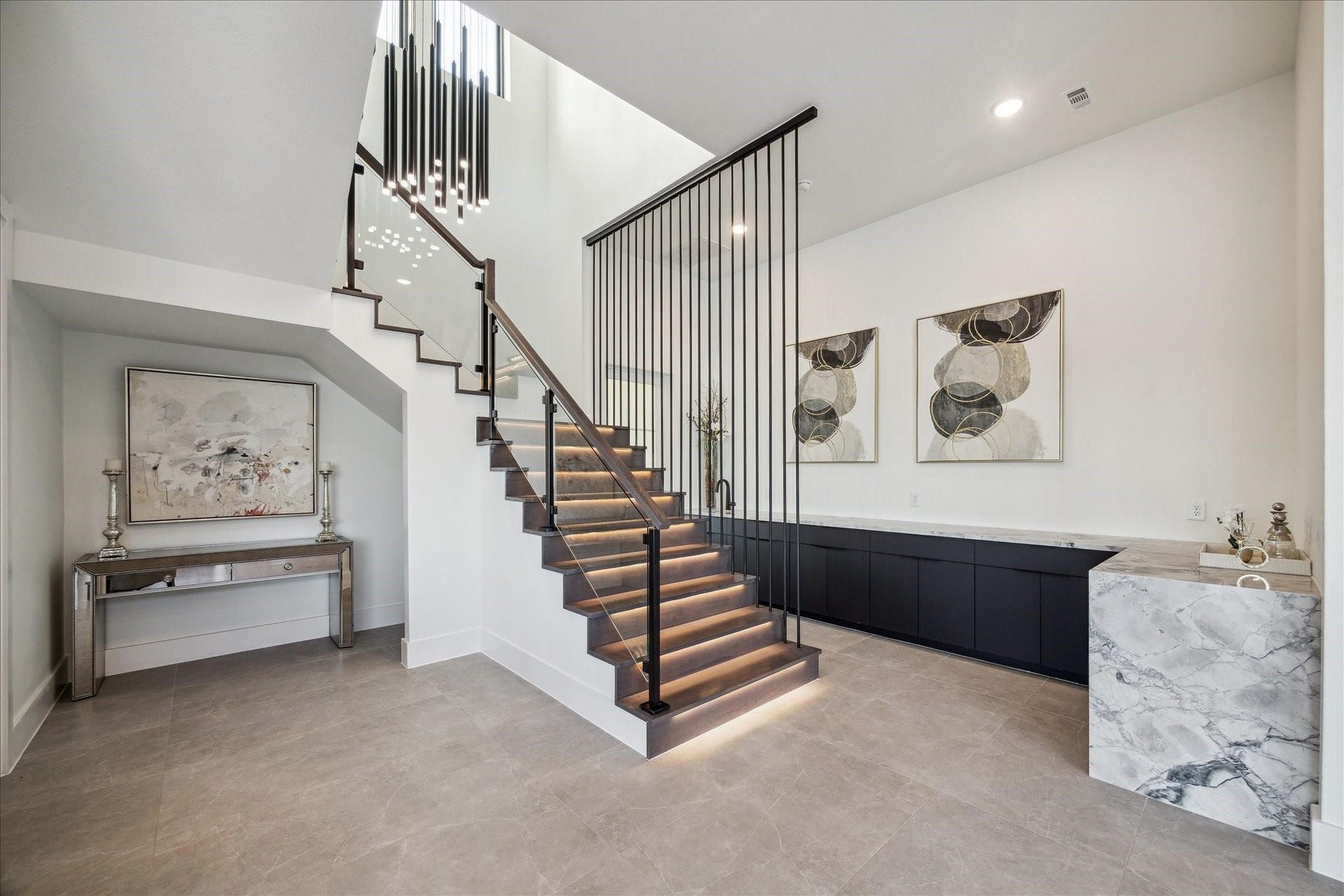 51 St Catherine Way, Richmond, TX 77469 Back staircase-HUGE wet bar and entrance to catered kitchen
