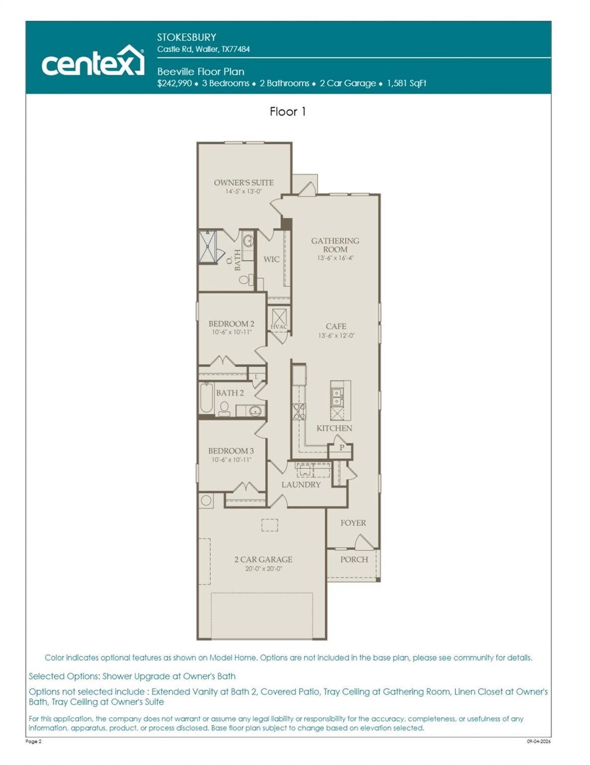 30526 Bladnoch Lane, Waller, TX 77484 Floor plan