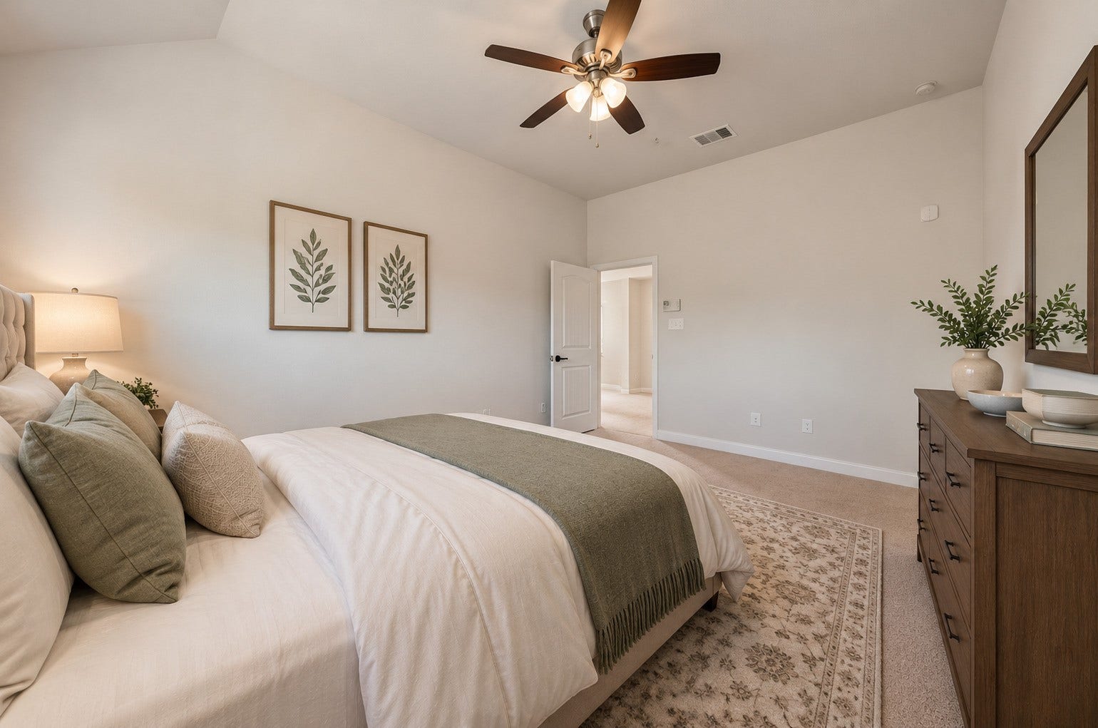 More than a bedroom, this bright 3rd bedroom offers vaulted ceilings and the flexibility to become whatever your lifestyle needs.