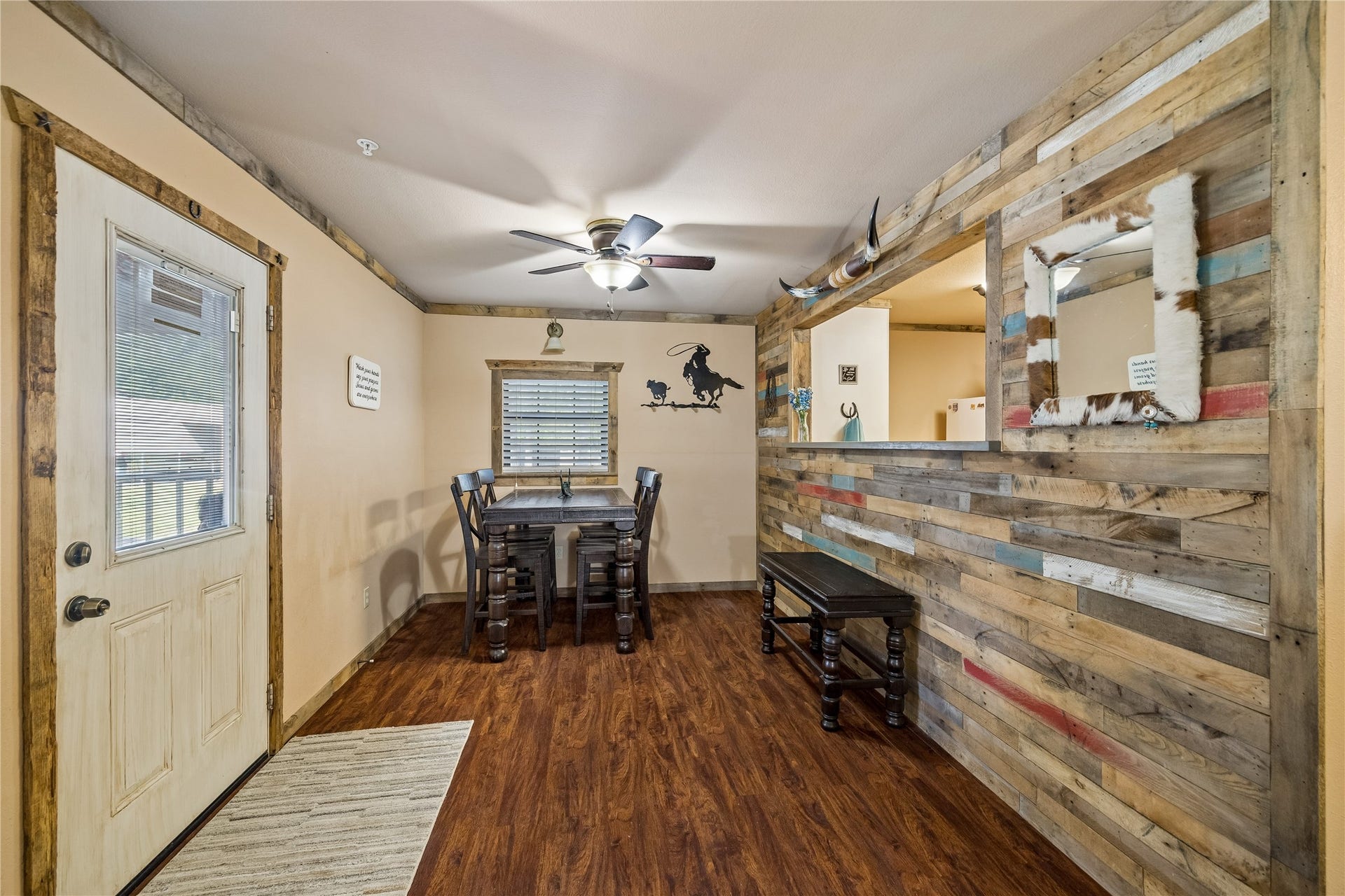"The Lodge" & "Americana" have gorgeous wood walls