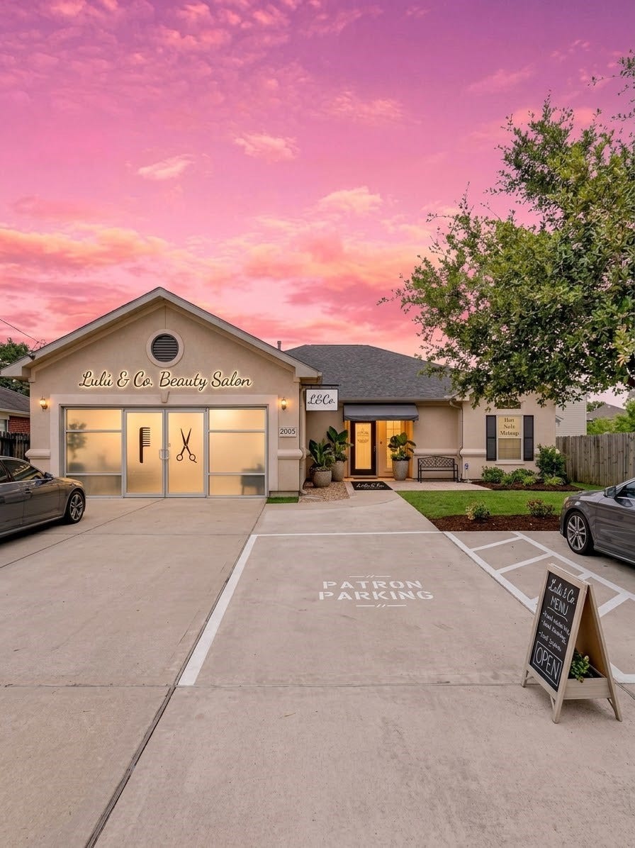 6719 Radcliffe Street, Houston, TX 77091 Virtually staged business front ideal for a nail, beauty or barber salon