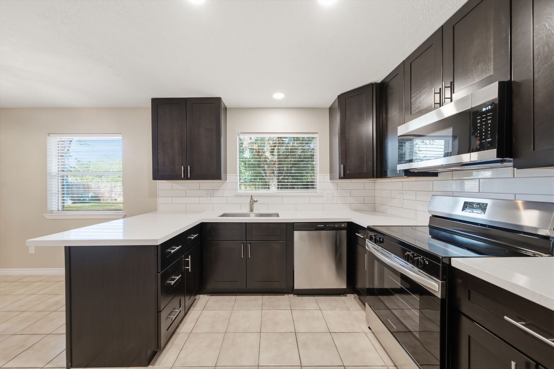 New Stainless Steel appliances.