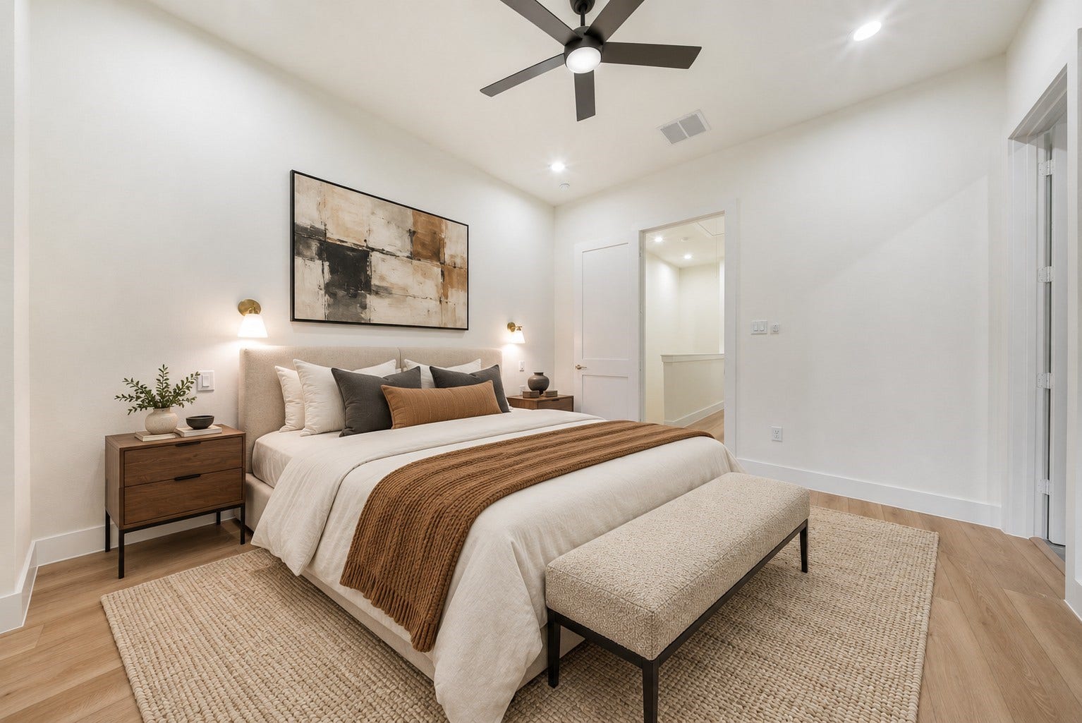 1126 Weiss Street, Houston, TX 77009 virtual staging of primary bedroom