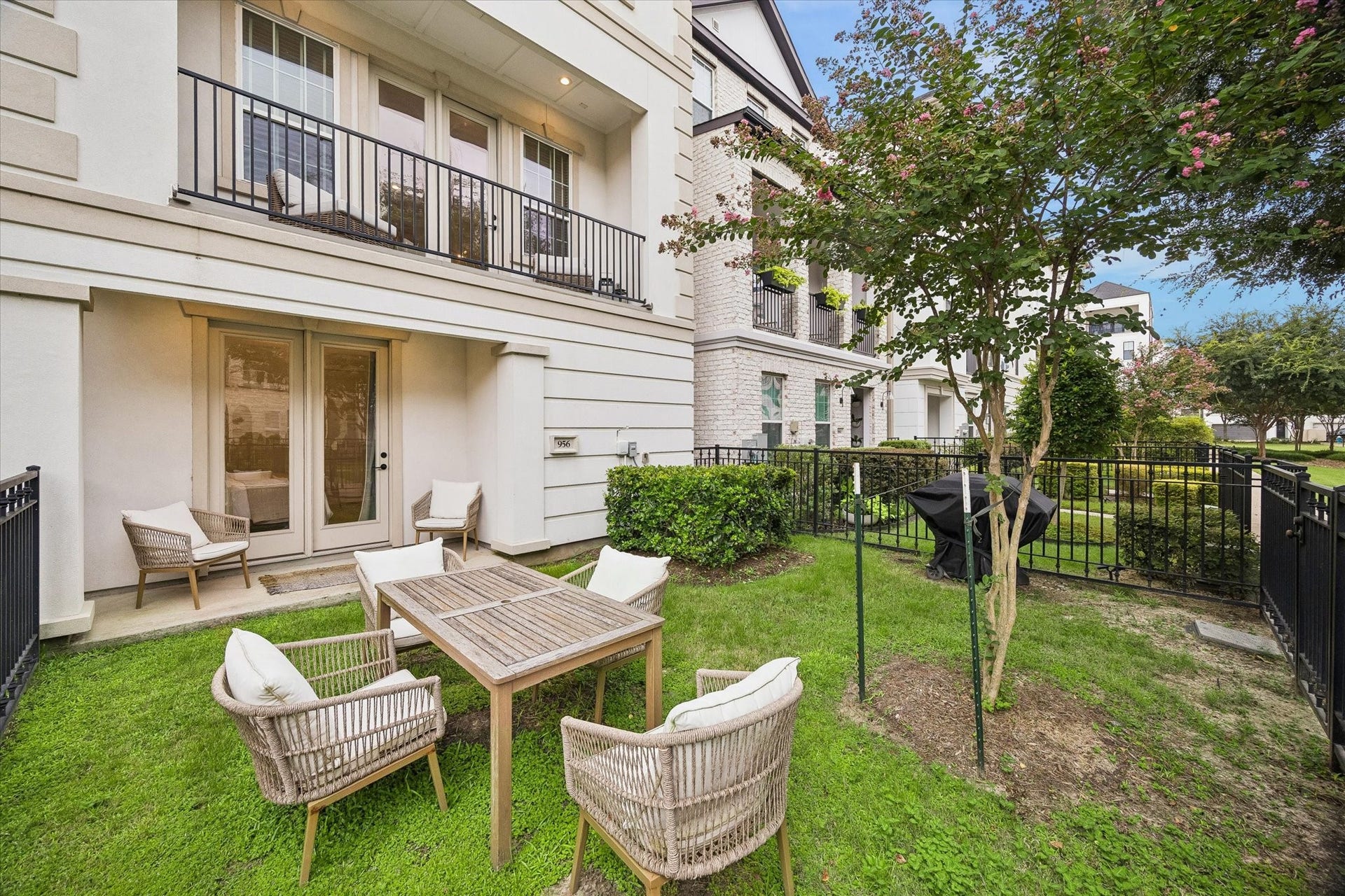 956 Dunleigh Meadows Lane, Houston, TX 77055 Enjoy your own private fenced outdoor space, a rare feature that provides additional room for relaxation, pets, or gardening.