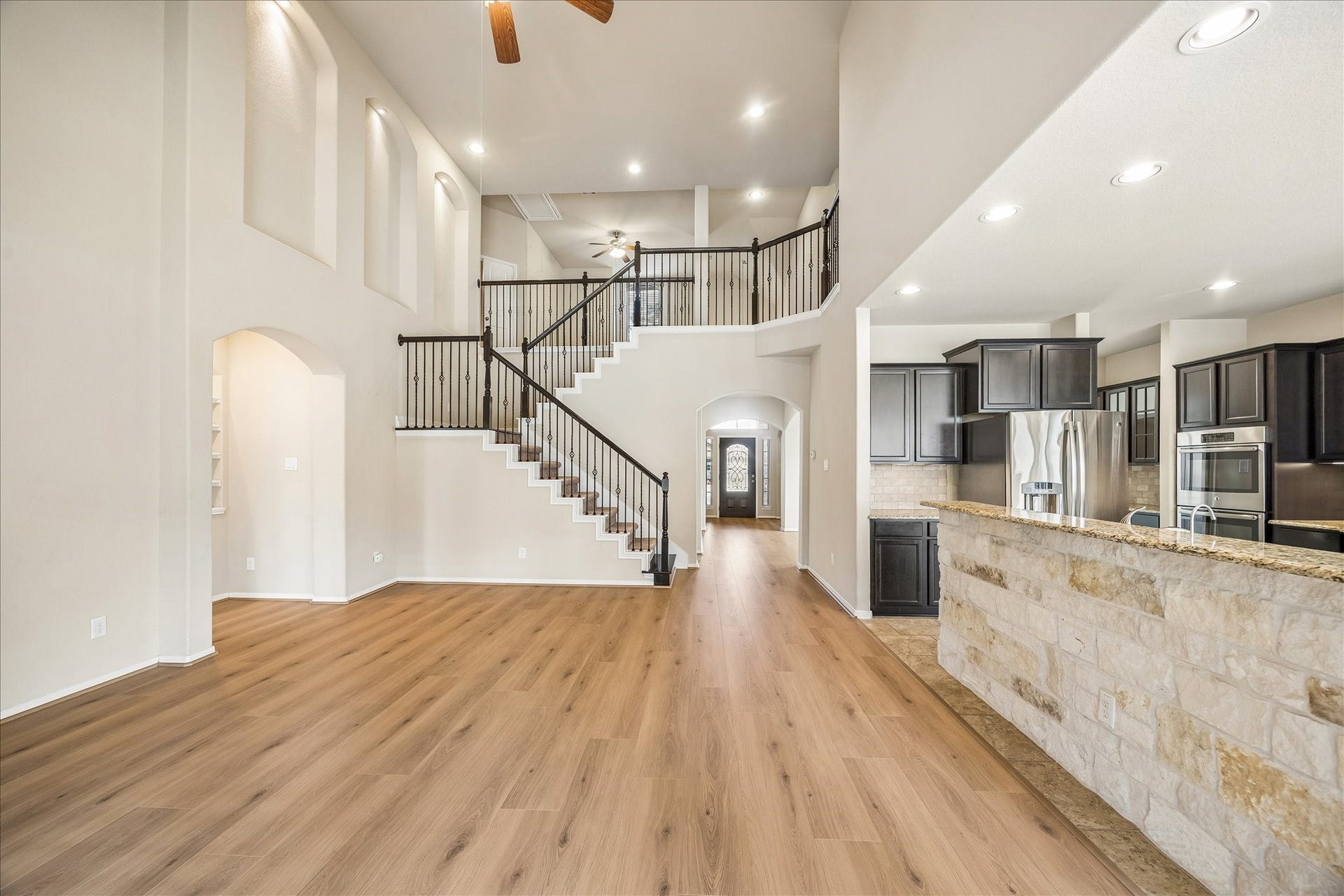 30 Glade Park Drive, Missouri City, TX 77459 You'll love how easily everyone stays connected in this open floor plan. With the kitchen and dining areas just steps away, there's plenty of room to stretch out, visit with guests, or simply enjoy a quiet evening at home.