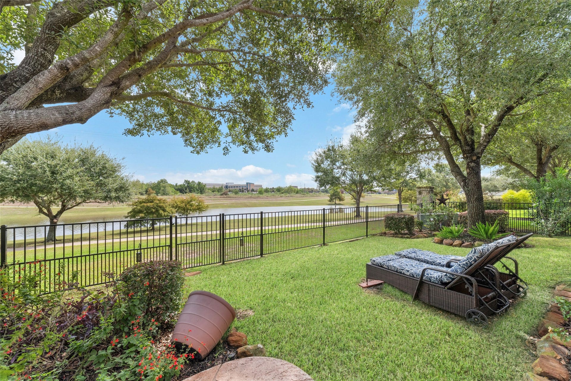 9234 E Canyon Lake Springs Drive, Cypress, TX 77433 What a beautiful view so peaceful and relaxing! Gorgeous shade, crisp landscaping, and a gate to access the walking trail.