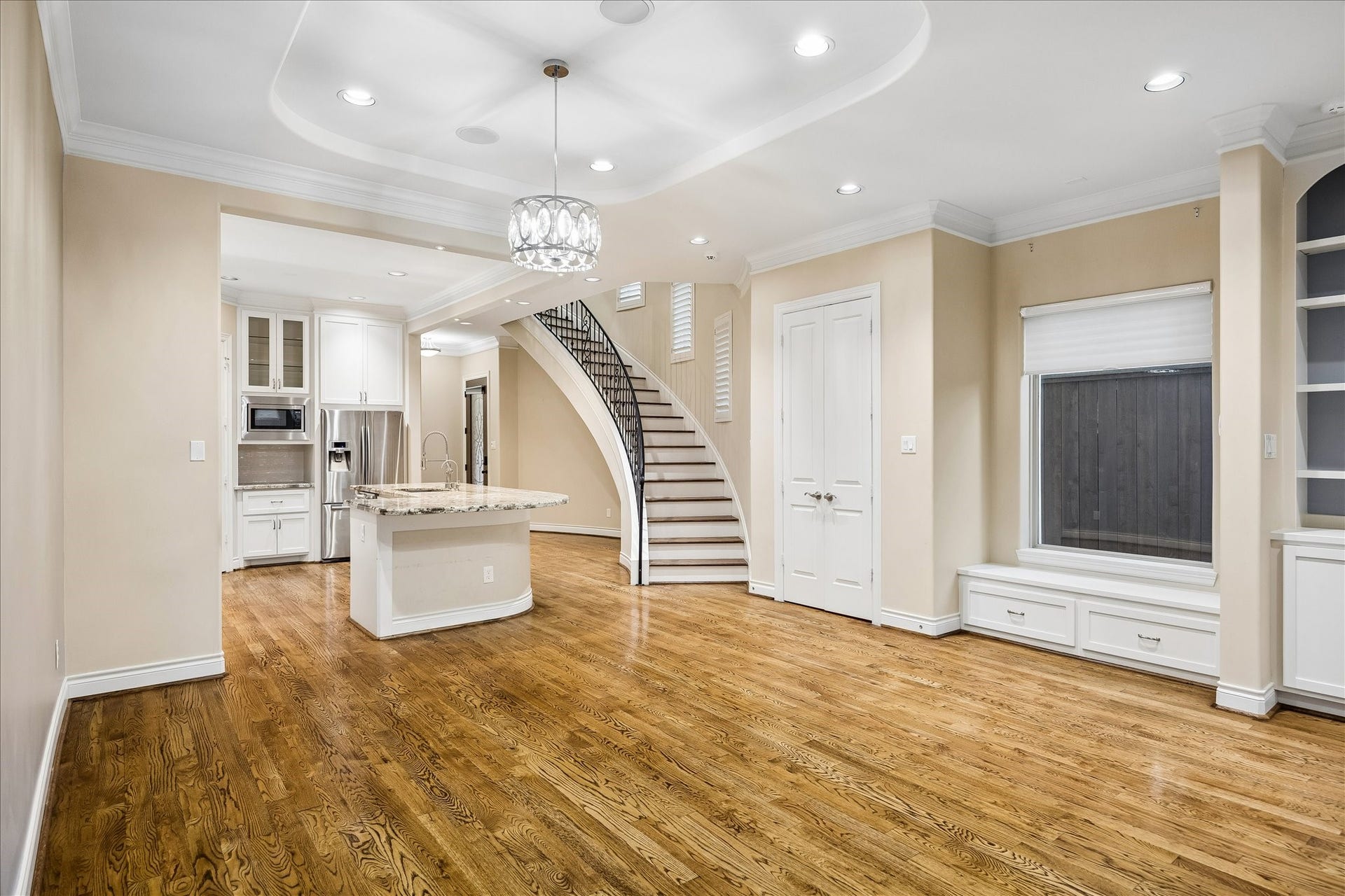 Open floor plan provides ample space for dining