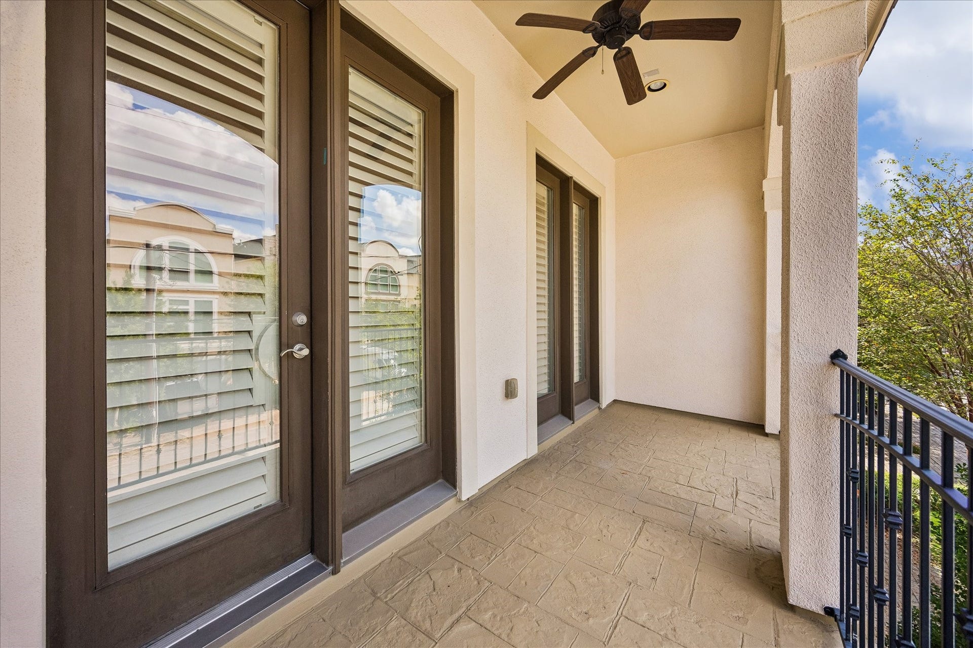 One of two balconies