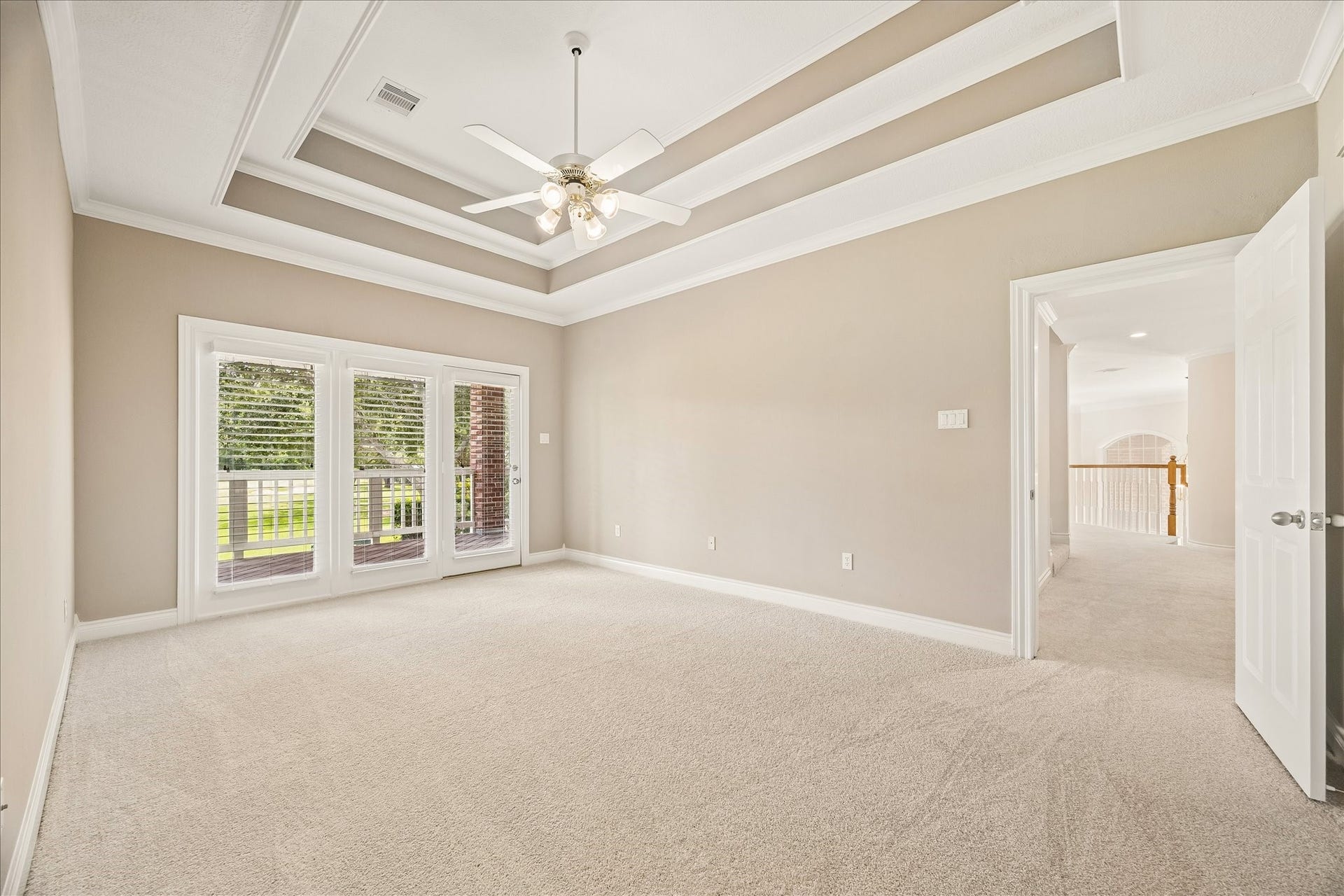 3319 Oakland Drive, Sugar Land, TX 77479 Media room with access to covered deck overlooking the golfcourse.