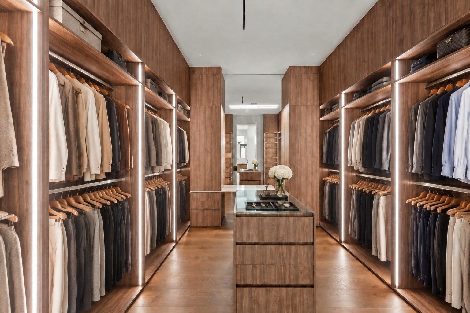 827 Bunker Hill Road, Houston, TX 77024 Master closet, virtually staged