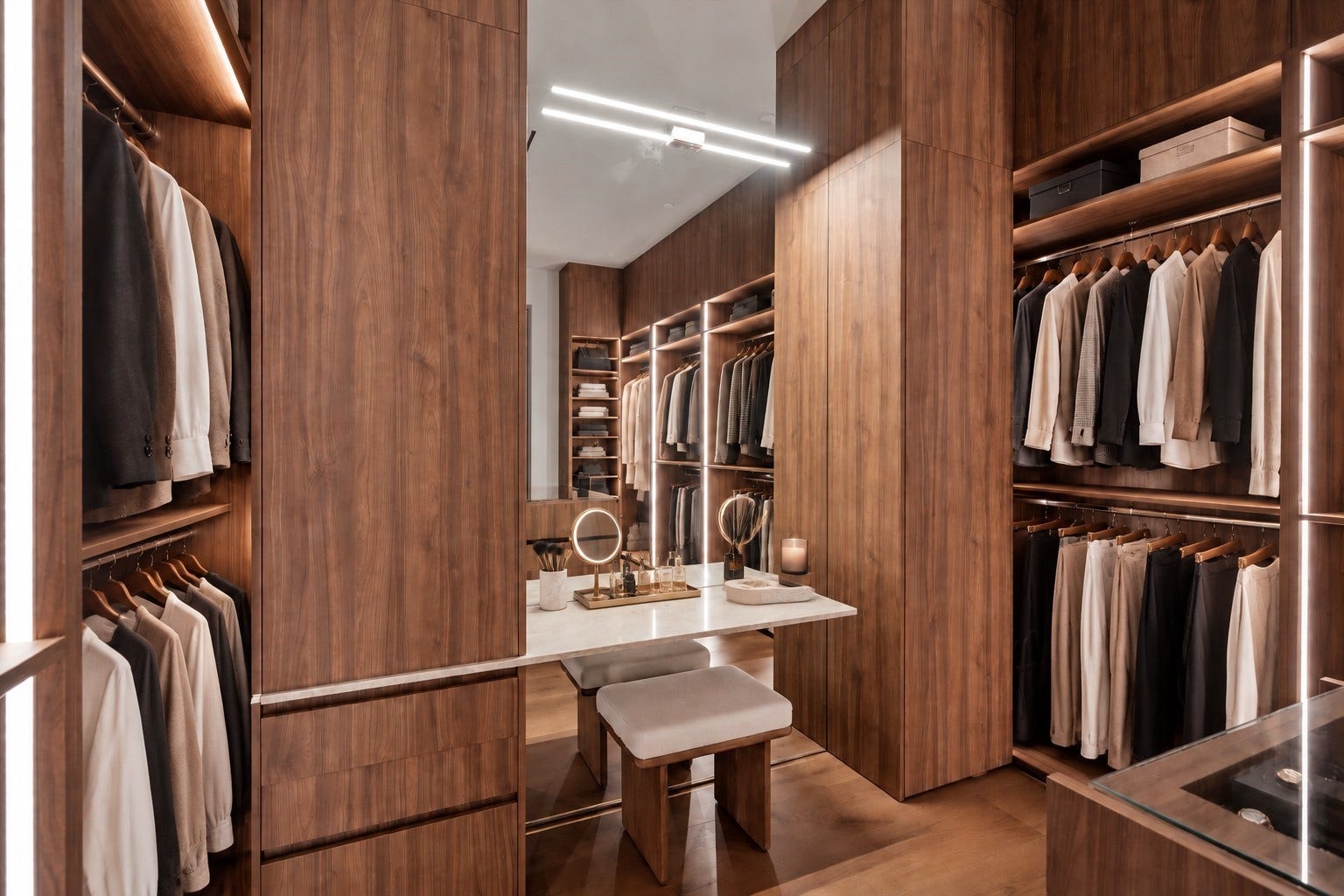 827 Bunker Hill Road, Houston, TX 77024 Master closet, virtually staged