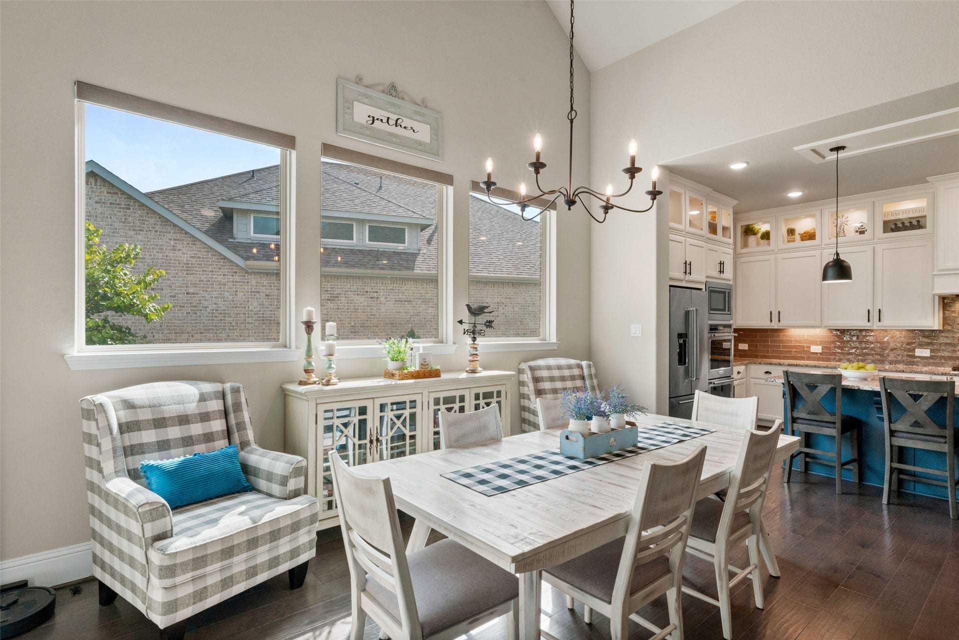23926 Arcola Glen Lane, Katy, TX 77493 Spacious dining room featuring plenty of space for a large table and premium automatic window shades.