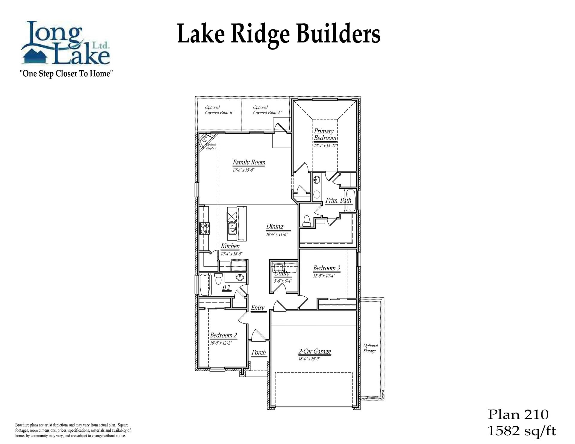 11719 Leafy Laurel Drive, Houston, TX 77066 Plan 210 features 3 bedrooms, 2 full baths, and over 1,500 square feet of living space.