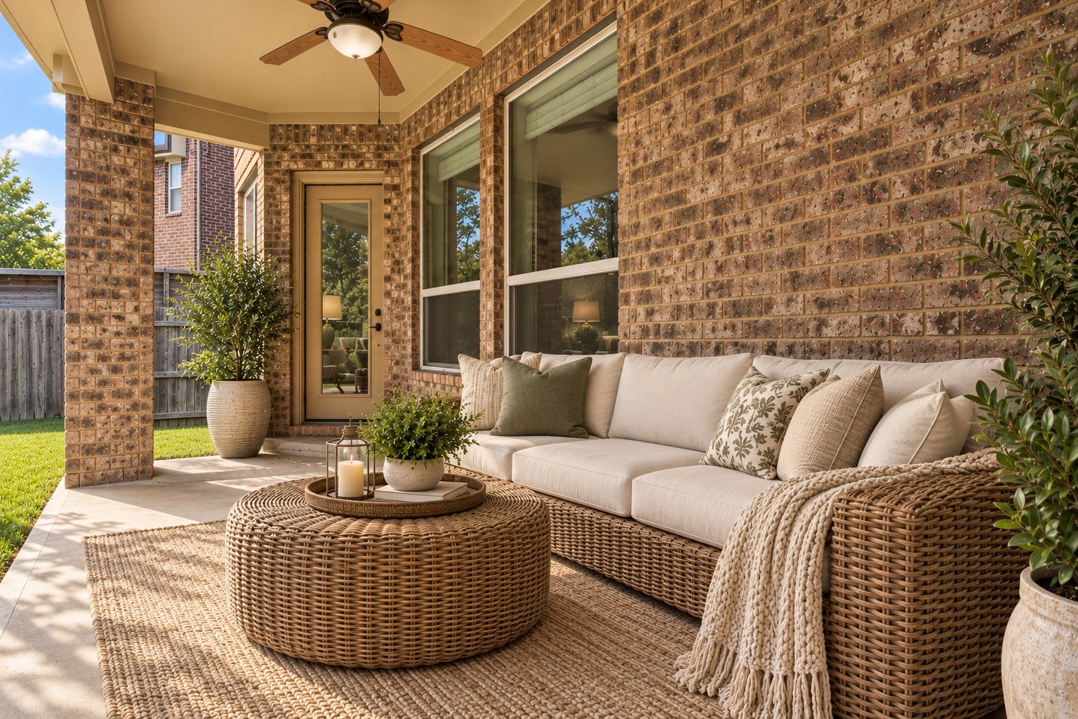 13920 N Lake Branch Lane, Houston, TX 77044 Virtually staged covered patio