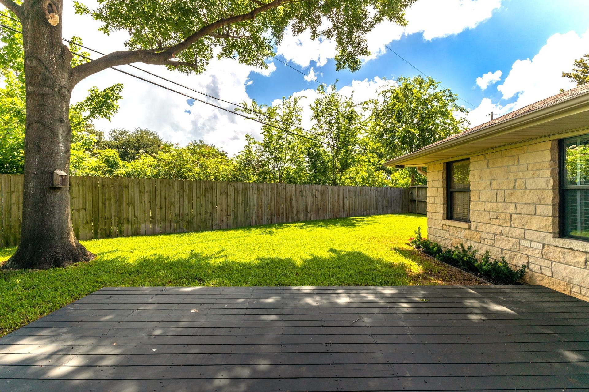 4218 Glebe Rd Road, Houston, TX 77018 Backyard - with new large wood deck