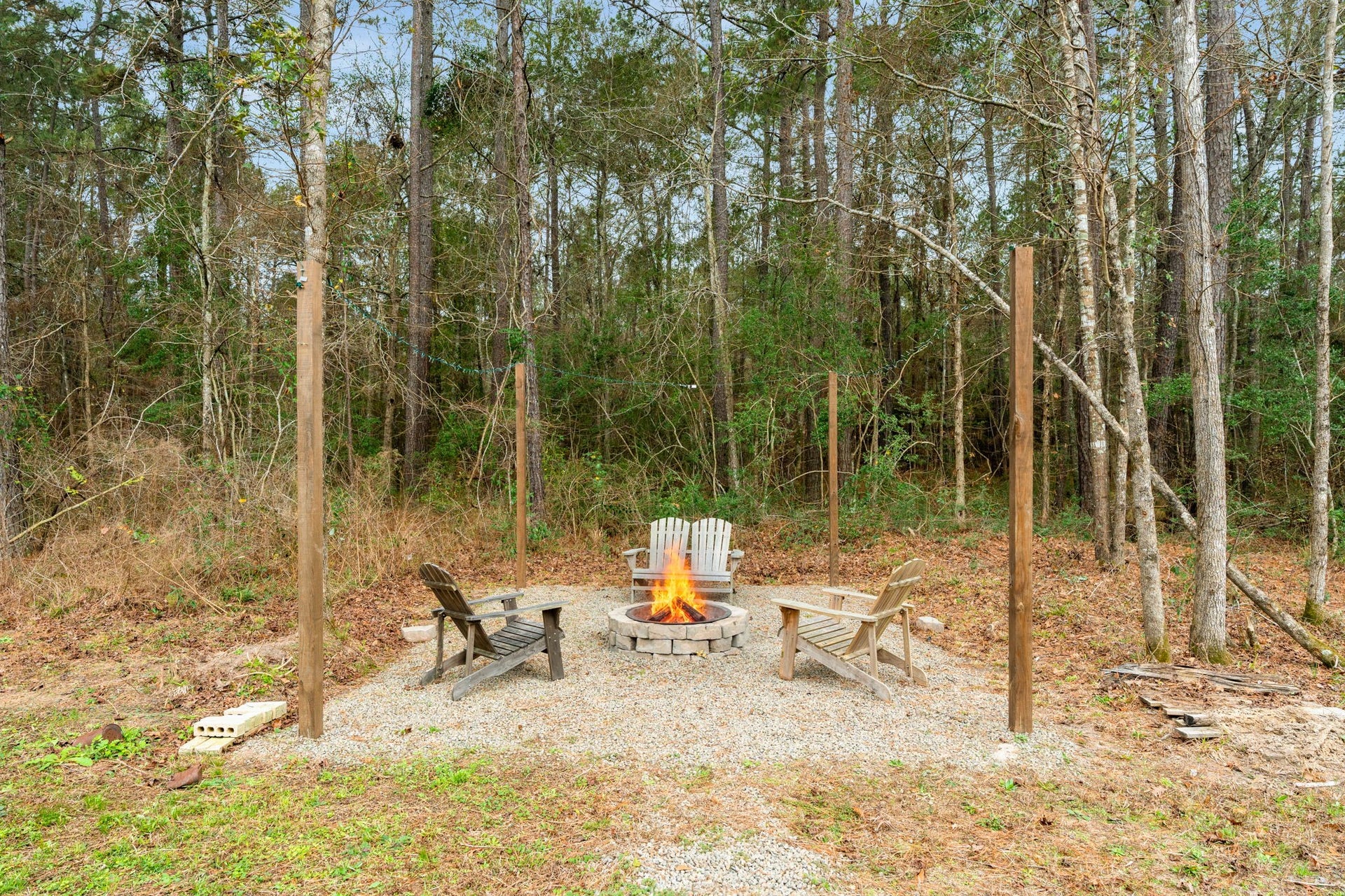 16680 Rockwall Street, Conroe, TX 77303 Relax by the fire at night enjoying the stars and country atmosphere.