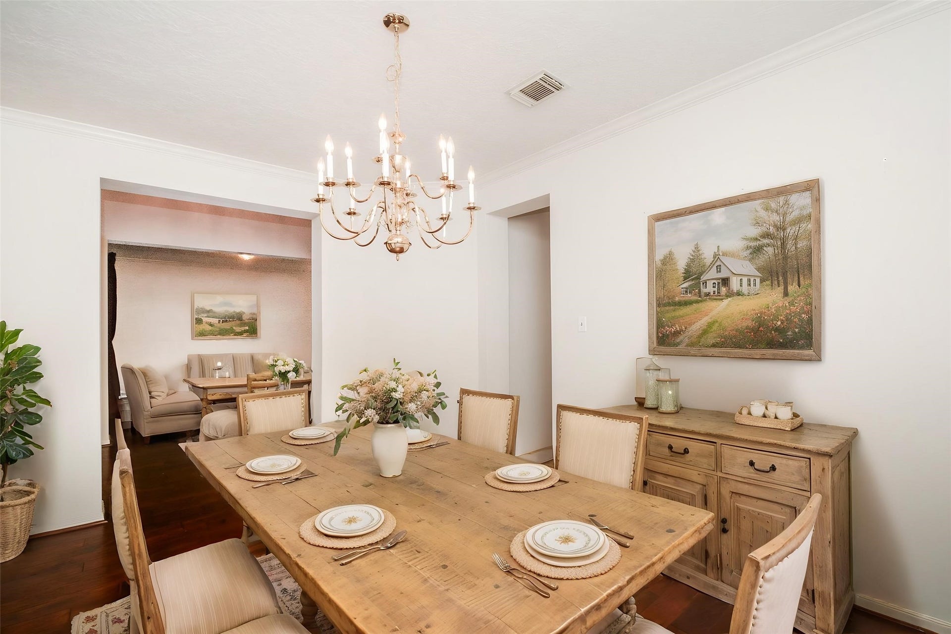 17122 Highland Canyon Drive, Houston, TX 77095 Virtually staged formal dining room