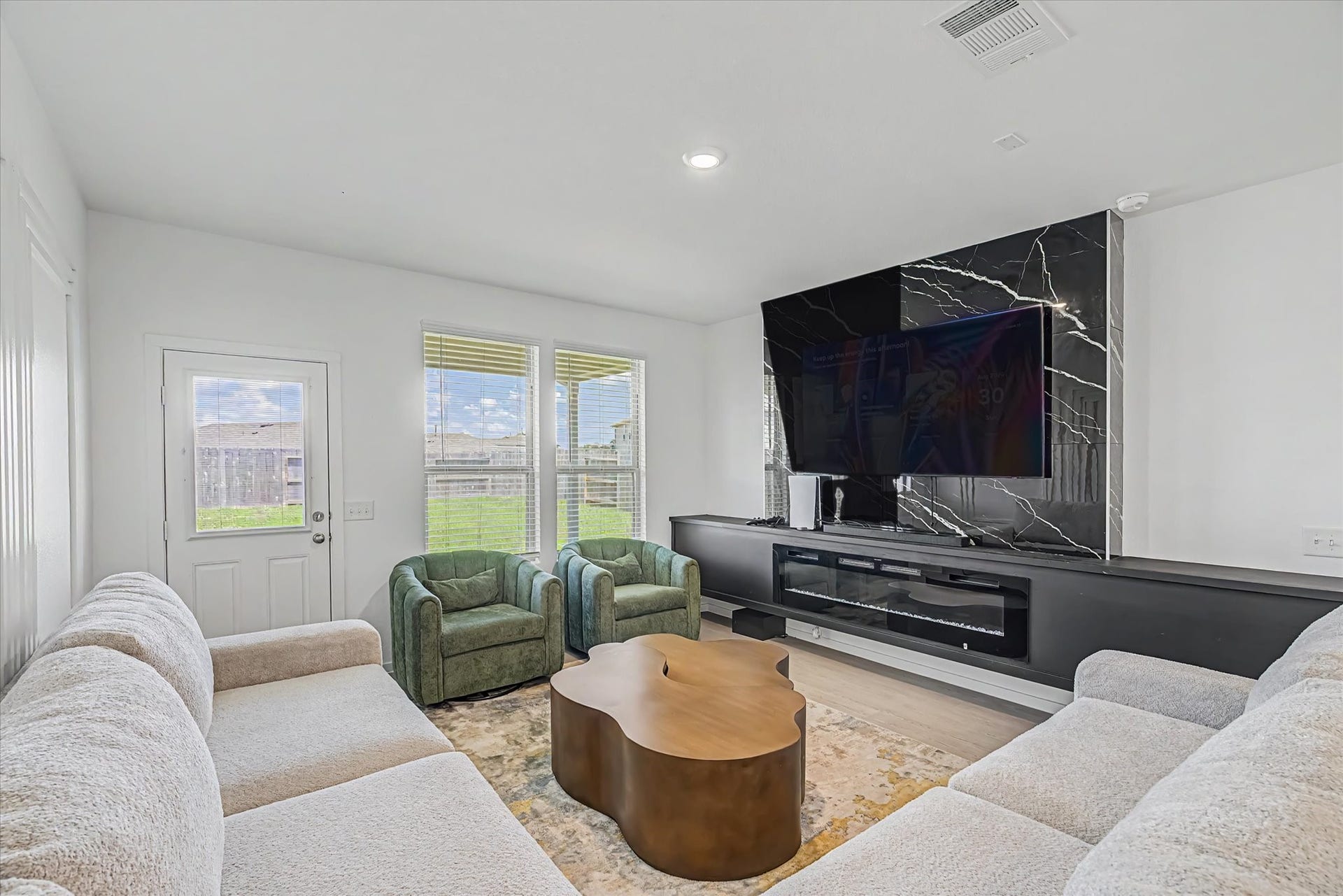 Living room with lots of natural light