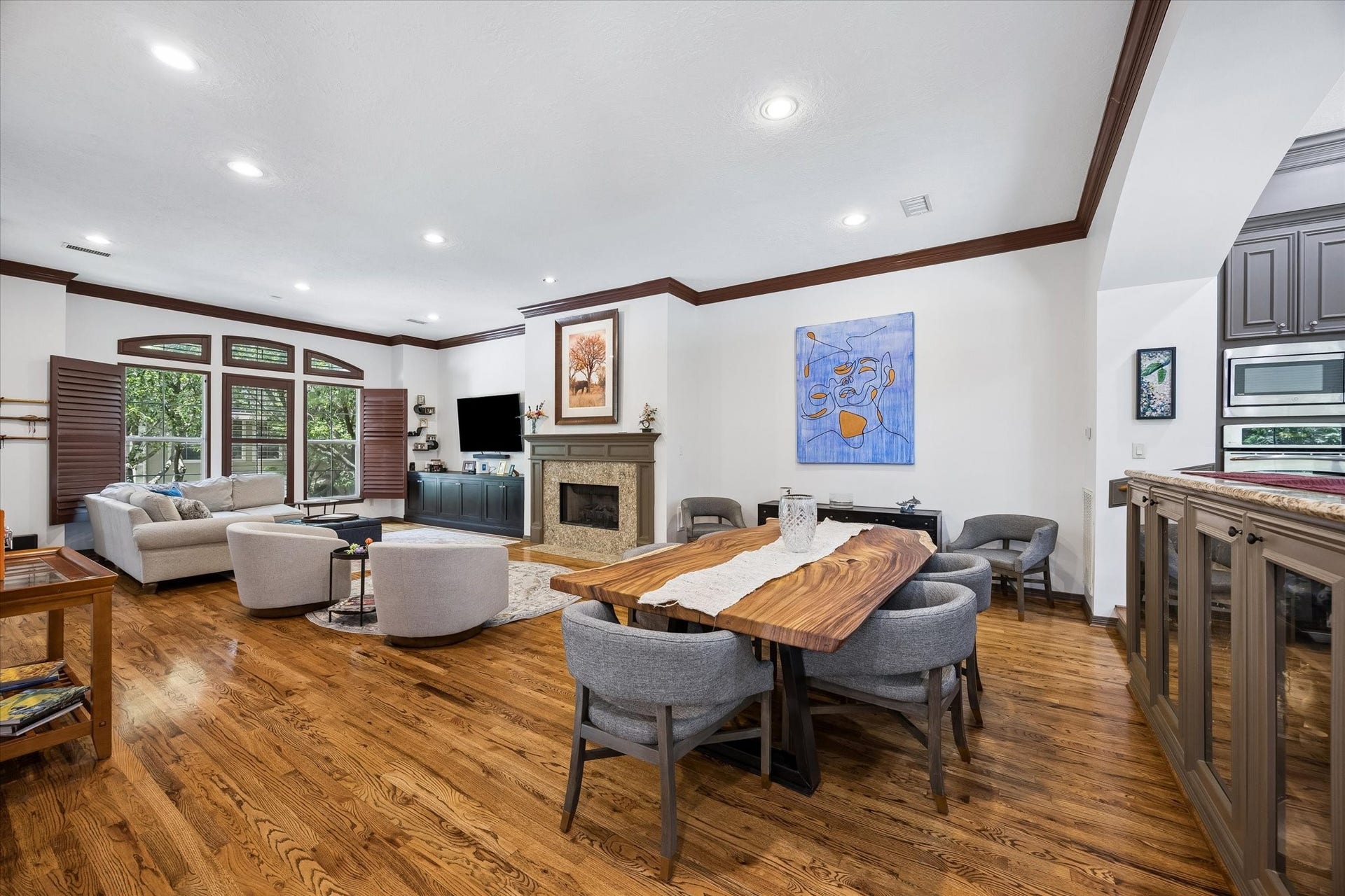 The Second Floor is open plan with hardwood floors beneath your feet.