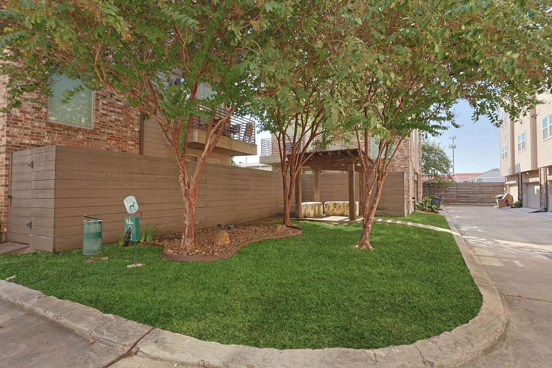 4515 Cornish Street, #A, Houston, TX 77007 First of 2 dog parks on the gated property. Home is to the right of this photo, with a rear gated entrance to the garage and a private guest entrance on Cornish St.