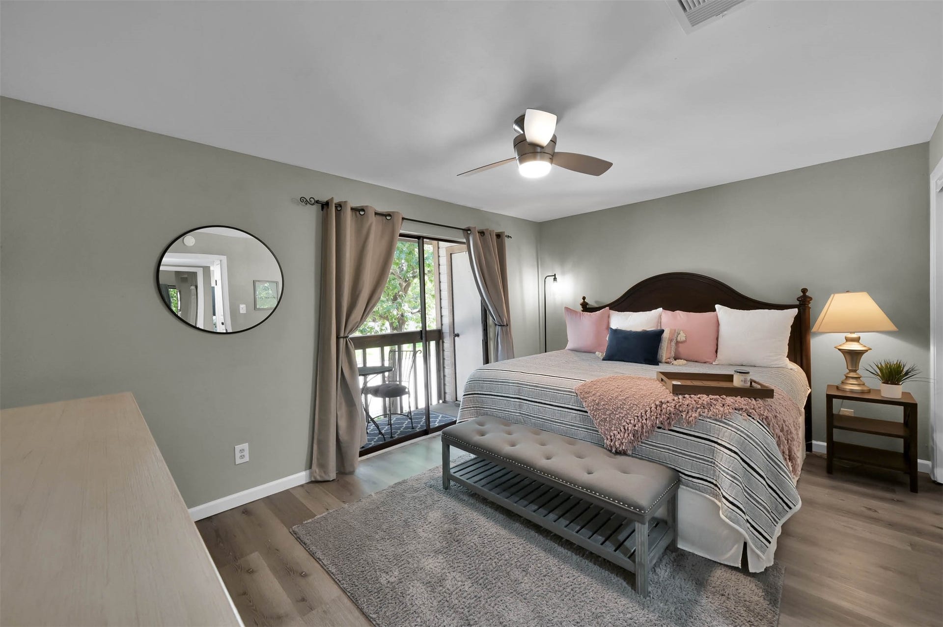 Primary bedroom with patio