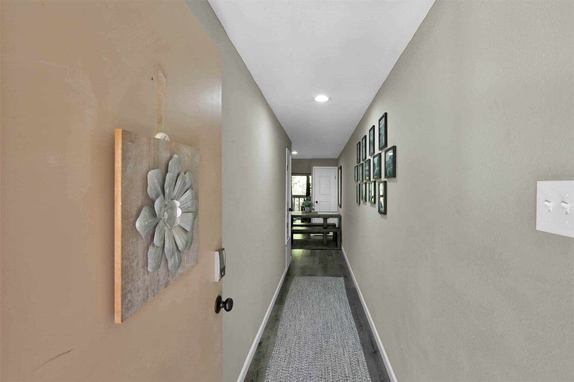 Entry hallway from front door to living room