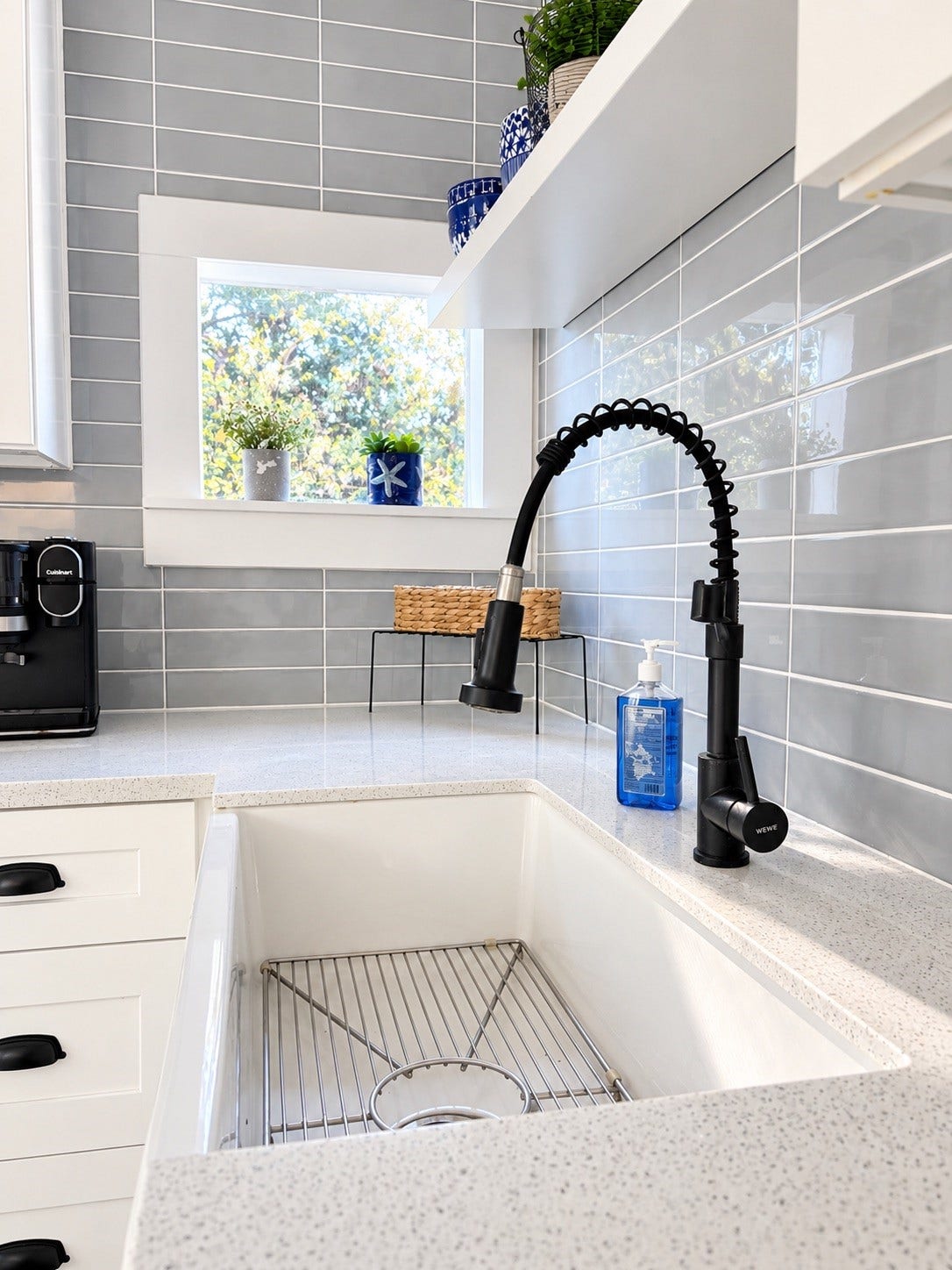 3402 Avenue Q 1/2, Galveston, TX 77550 Farmhouse sink and soft close cabinet drawers.