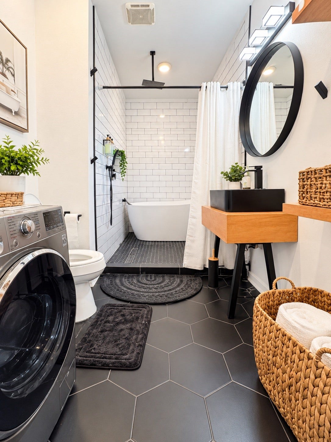 3402 Avenue Q 1/2, Galveston, TX 77550 Combo Washer/Dryer in bathroom included