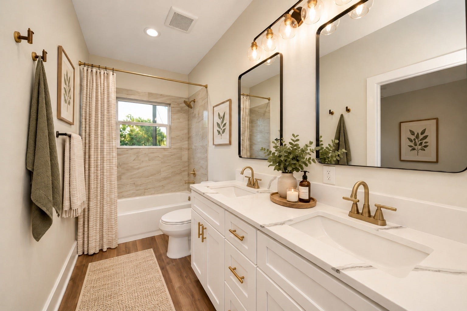 6628 Nielan Street, Houston, TX 77028 The final secondary bedroom measures approximately 13 x 11 feet and features a ceiling fan, natural light, and a comfortable layout. | Virtually Staged