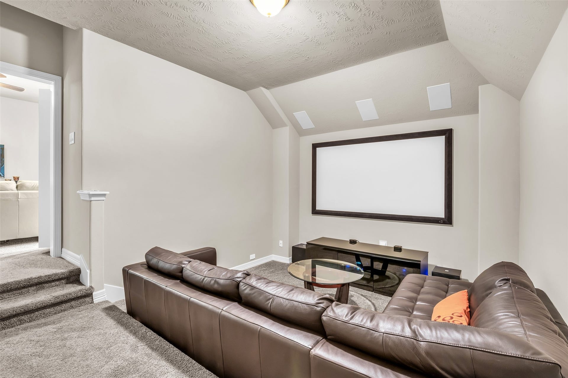 246 Hearthshire Circle, The Woodlands, TX 77354 True media room perfect for fun family nights (projector and screen convey)