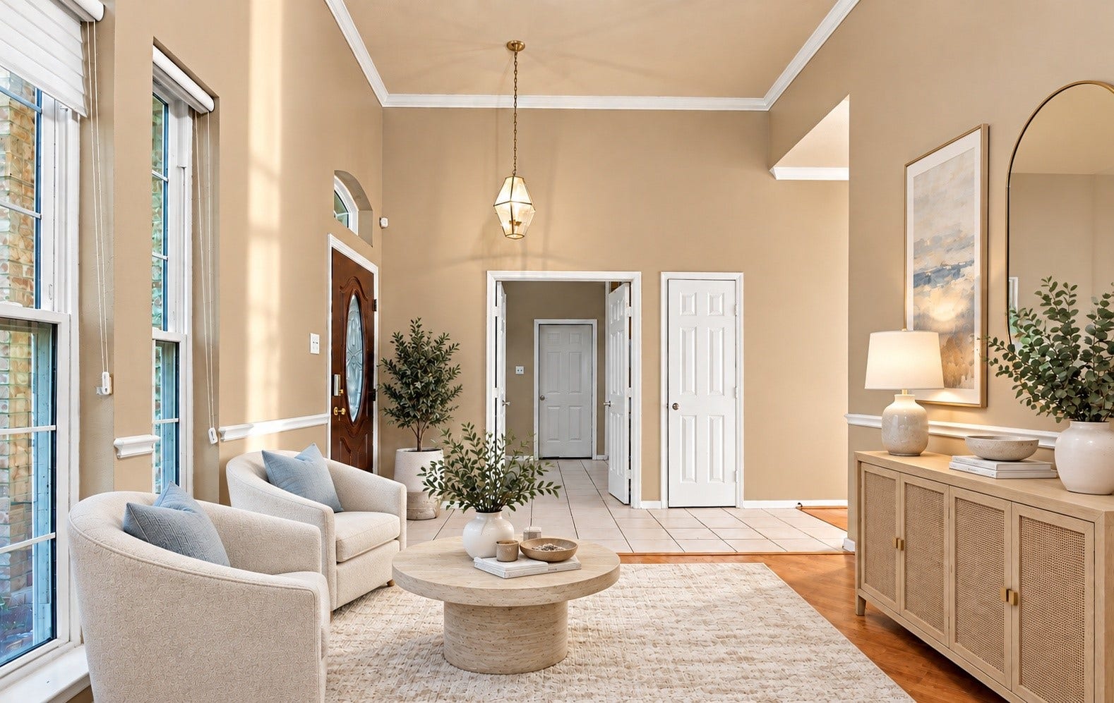 A living area right when you walk in!