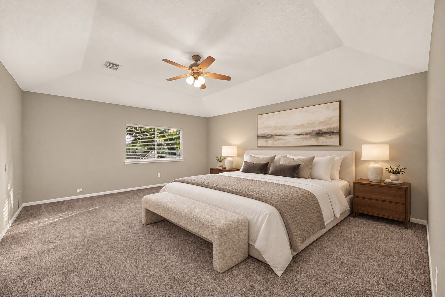 7410 Magnolia Shadows Lane, Houston, TX 77095 Primary bedroom Virtually Staged