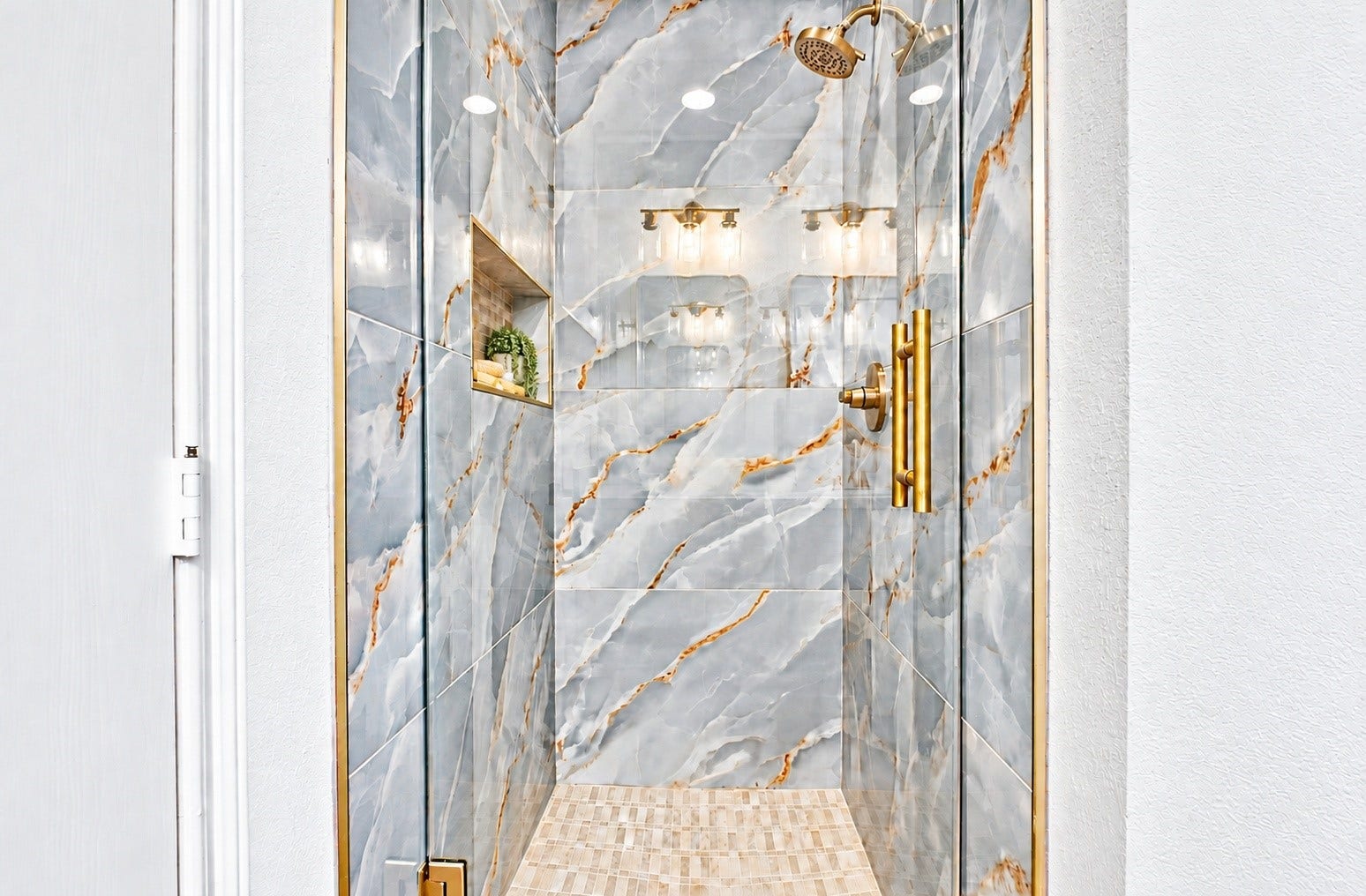 5226 Chasewood Drive, Bacliff, TX 77518 The walk-in shower with NEW tile!