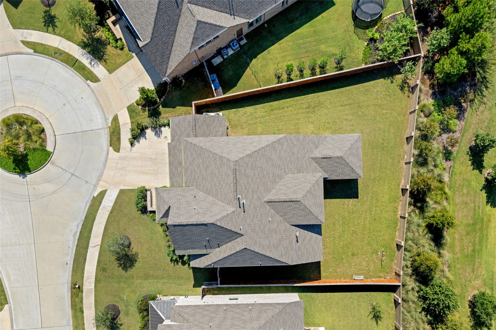 11111 Zinnias Court, Cypress, TX 77433 An overhead view reveals the home's generous lot, expansive fenced backyard, and plenty of outdoor space to make your own.