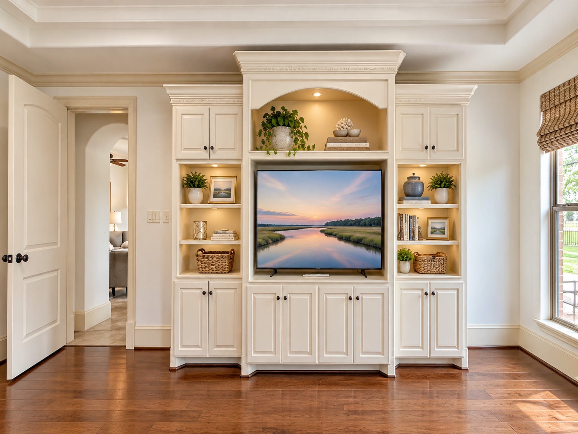 25207 Hideaway Run Drive, Spring, TX 77389 Primary Bedroom has these lovely custom built in cabinets in.